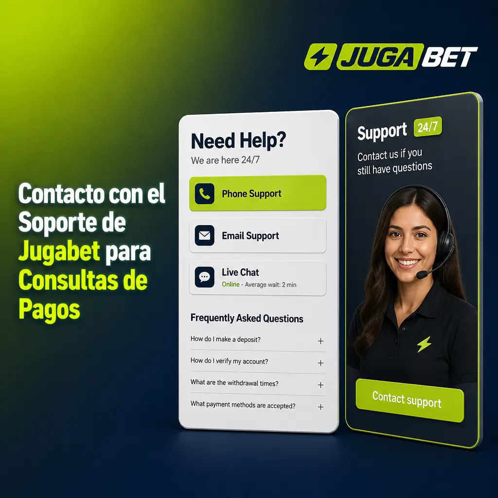 Equipo de soporte de Jugabet atendiendo consultas de pagos
