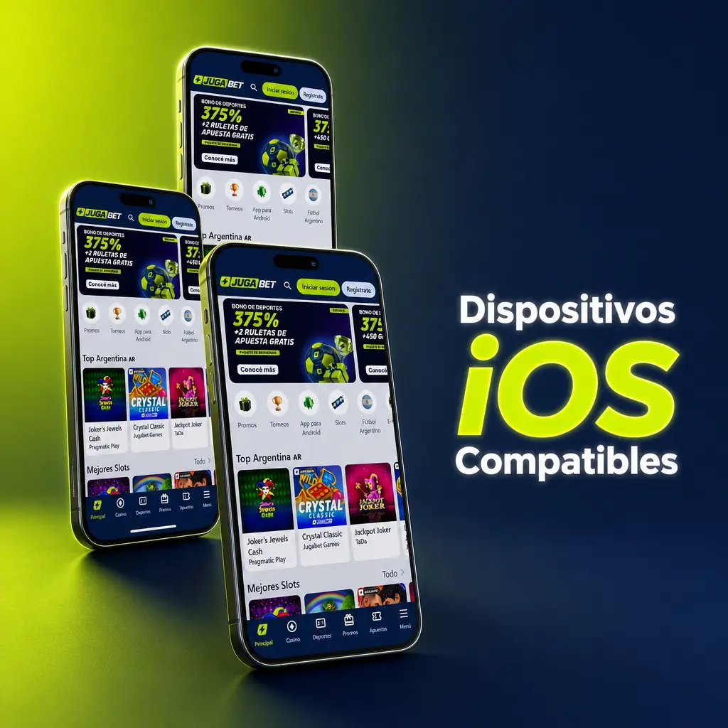 Dispositivos iOS compatibles con la app de Jugabet